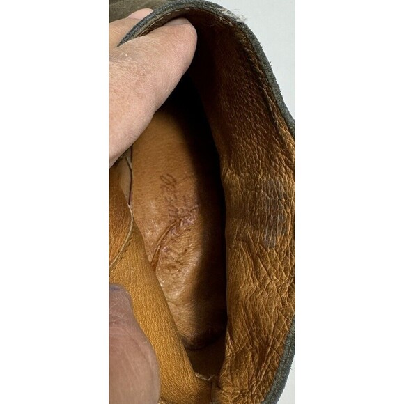 Madewell Ankle Boot Bootie Sz6 Joni Suede Chelsea Block Heel Greenish Italy Made - Picture 6 of 6